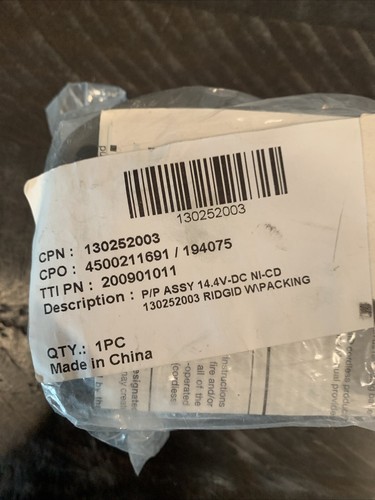 RIDGID 14.4v BATTERY 130252003 New 14.4V-DC NI-CD - Picture 4 of 5