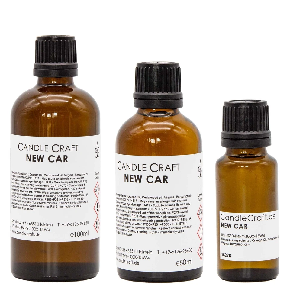 CANDLECRAFT New Car/Neues Auto Duftöl CC-16275 Hochwertig Premium Qualität Kerzendufttöl