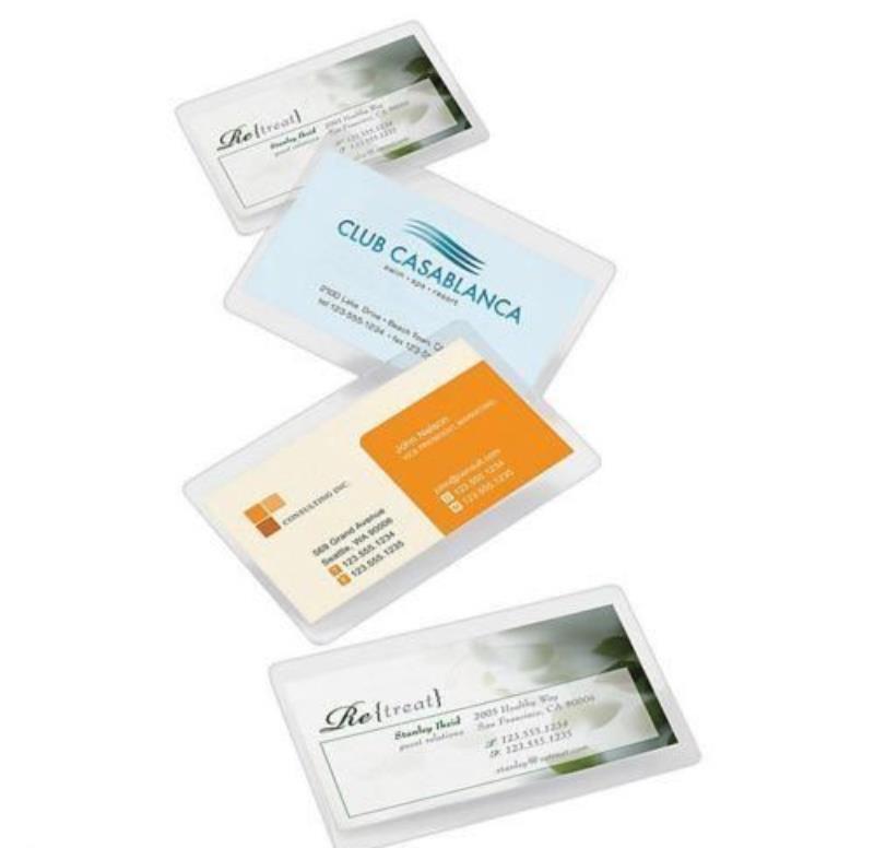 100 x Business Card / ID Laminating laminate Pouches 65mm x 95mm 100