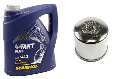 Motoröl Set Ölfilter KN138C 10W40 4 Liter für Cagiva Kawasaki Sachs Suzuki VZR