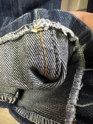 Vintage 70's Levis Denim Pinstripe Jeans Womens 6 26x27 Blue