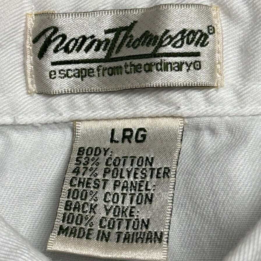 Norm Thompson Shirt Men's Large White Longsleeve … - image 5