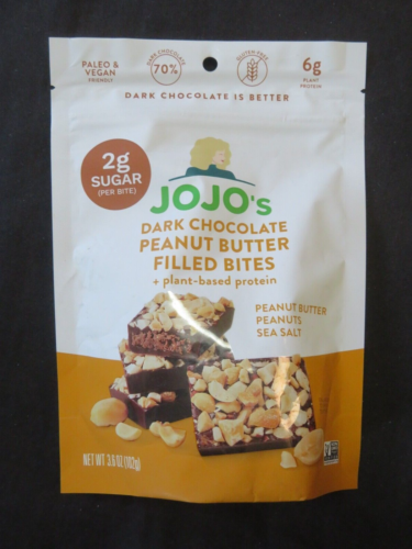 (1) Bag Jojo's Dark Chocolate Peanut Butter Filled Bites 3.6 Oz - Picture 1 of 2