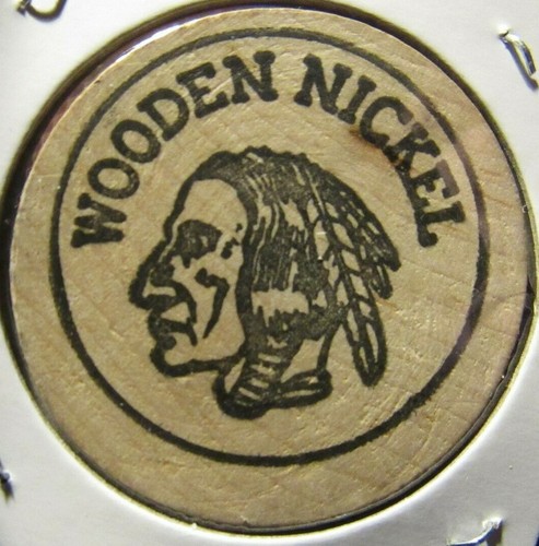 Vintage Whittaker Sandy Beach Pickerel, WI Wooden Nickel - Token Wisconsin - Picture 2 of 2