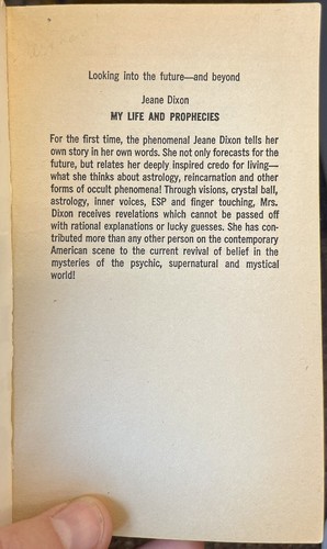 My Life and Prophecies by Jeane Dixon, Bantam paperback 1970 2nd printing - 第 4/11 張圖片