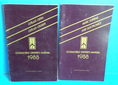 88 1988 Oldsmobile Cutlass Ciera/Cutlass Cruiser owners manual