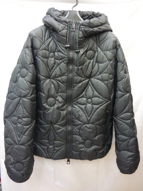 Louis Vuitton Monogram Leather Hooded Down Jacket