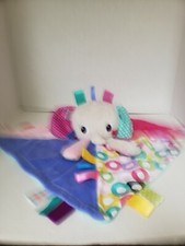 Lovey Security Plush Taggies Elephant Bright Starts Baby Gray 15x15