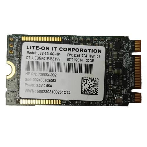Lite-On LSS-32L6G-HP 32GB NGFF M.2 2242 SSD HDD MLC For HP 729664-001/002 - Image 2 of 2