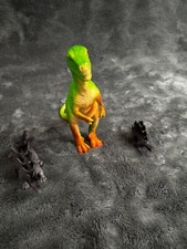 3 dinosaur toy lot- stegosaurus and Trex