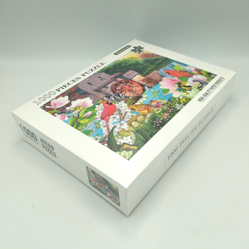 1000 Piece Puzzle Watermill Scenery & USA Bird Northern Cardinal Weir Ages 14+ - Picture 9 of 10