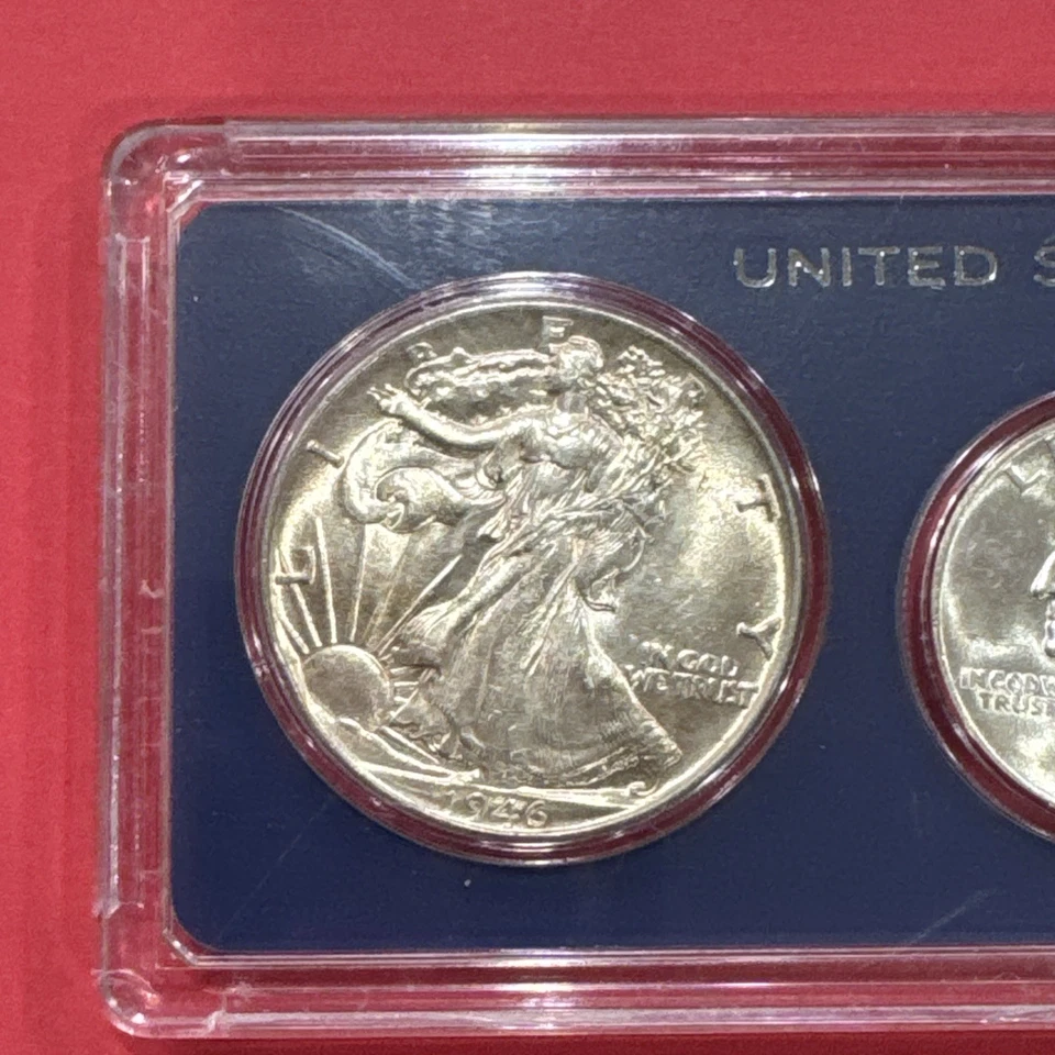 1946 P U.S. Coin Set  In A Genuine Mint Set Holder Nice 90% Silver Investment! - Image 3 of 4