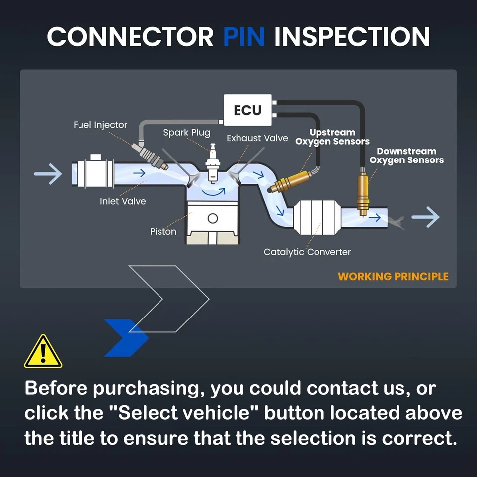 Oxygen Sensors O2 Sensors for 2003 - 2004 Nissan 350Z V6-3.5L UP & Downstream Foto 4 de 4