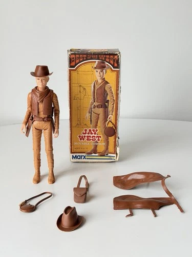 Marx Johnny West Best of the West JAY WEST Movable Cowboy Action Figure w/ Box