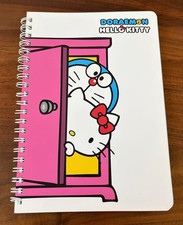 Doraemon x Hello Kitty Spiral Notebook, Limited Collaboration, Unused