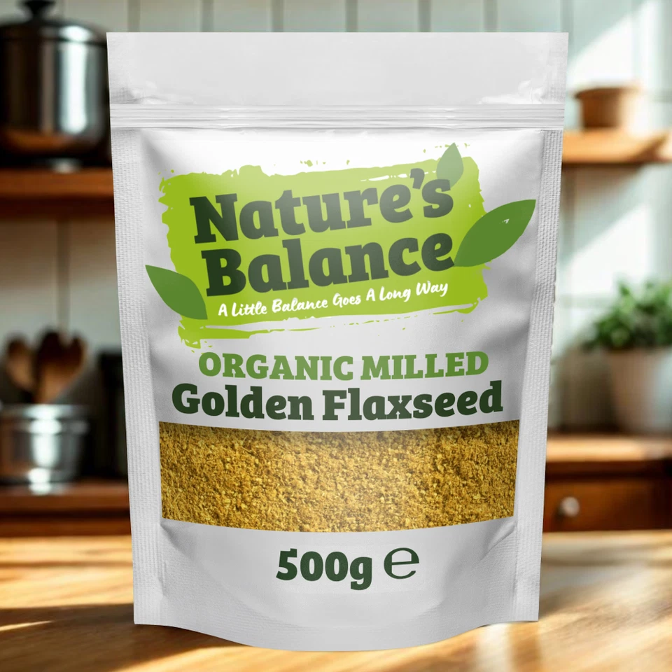 Organic Milled Golden Flaxseed 1kg Ground Flax Seed Seeds By Natures Balance - Image 4 of 4