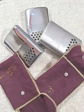 (3) Vintage JON-e HAND WARMER Silver Metal - Standard Size 3.5" USA MADE Set 