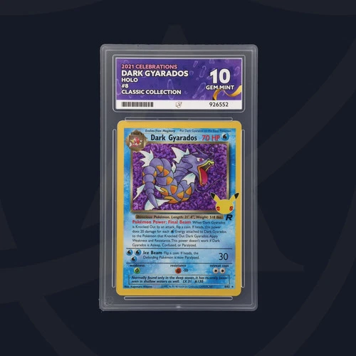 Ace 10 Pokemon Dark Gyarados Holo 8/82 Celebrations Classic Collection GEM MINT