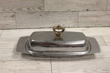 Kromex Silver Butter Plate Dish - Made in USA - Used