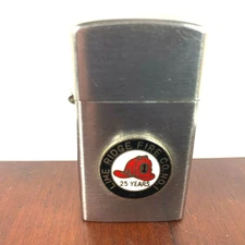 Firefighter Lighter Lime Ridge Co No 1 25 Year Service Barlow Windproof Japan