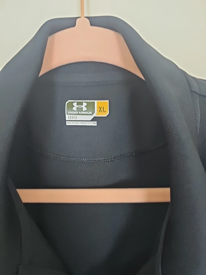 UNDER ARMOUR Men Black Polo Heat Gear Built Ford Tuff Employee-XL Loose- - Image 2 of 4