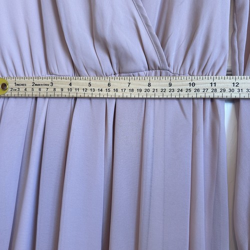 Robe maxi rose manches longues en mousseline de soie Baltic Born Lydia taille moyenne manches ballon - Photo 7/11