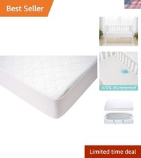Quilted Waterproof Crib Mattress Protector 52" x 28" - Ultra-Soft  Noiseless