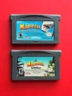 Game Boy Advance Madagascar & Operation Penguin GBA DreamWorks Lot 2 Games Works