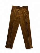 Todd Snyder Men's Brown Corduroy Pleated Slim Tapered Pants Waist 29"