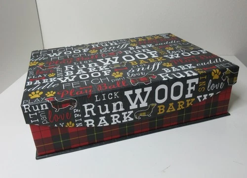 Punch Studio Decorative Storage Box Dog Theme