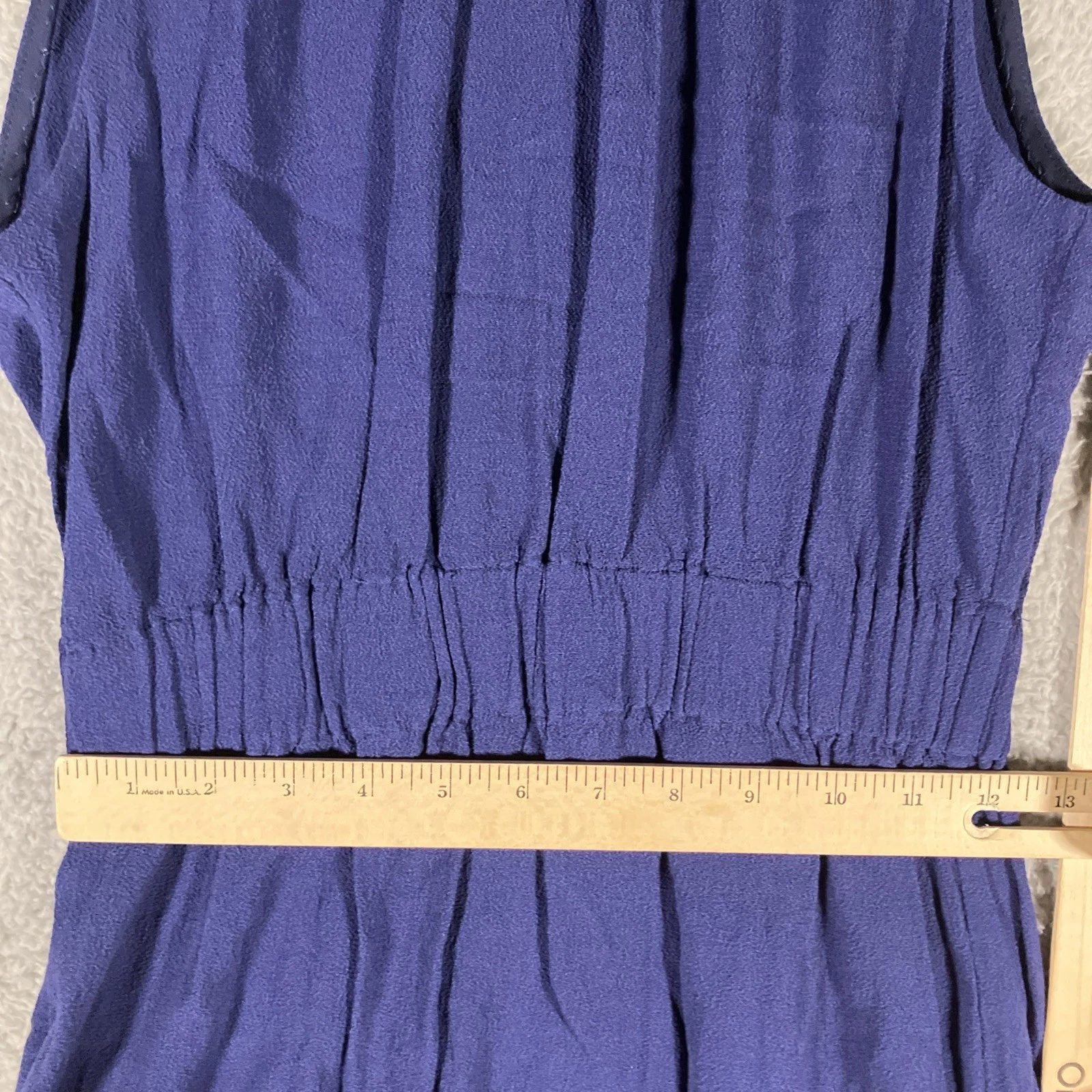 Abito Kate Spade plissettato tubino donna 4 blu minimalista bohemien normcore chic