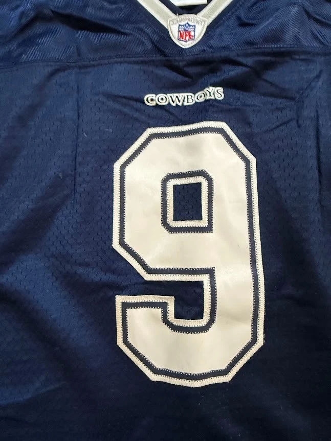 Dallas Cowboys Romo #9 Reebok Auténtica NFL Jersey Niños XL Azul Casco Etiqueta Años 2000 Foto 2 de 4
