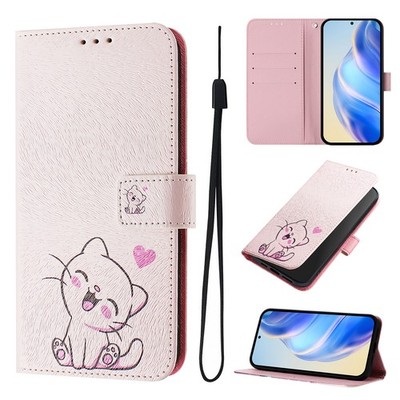 For iPhone Samsung Huawei Cat Card Wallet Case Bag Flip Stand Magnetic Cover Hot