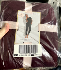 NWT SP Victoria's Secret BURGUNDY Glow Waffle Knit Tee  Pants PJ JOGGER SET