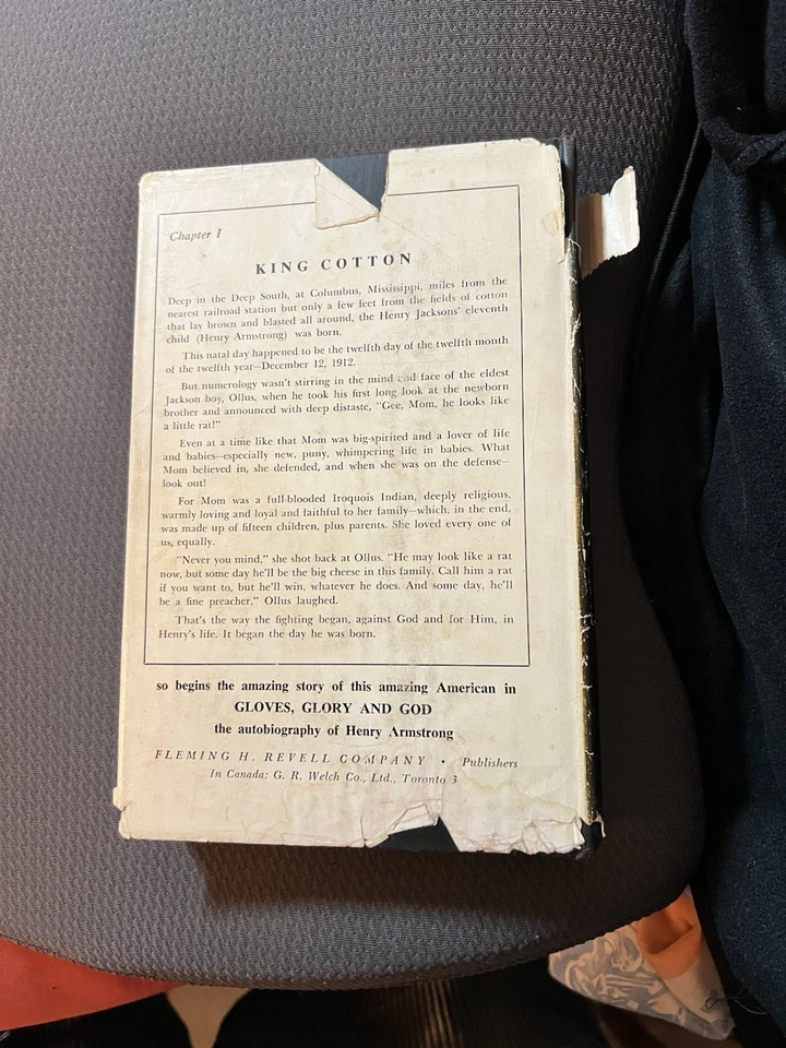 Guantes firmados libro de boxeo 1956 Glory God HOF Boxer Henry Hank Armstrong ¡¡HC!!! Foto 3 de 3