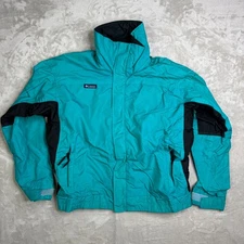 Men’s Columbia Bugaboo Ski Jacket Size L  retro colors Green Teal