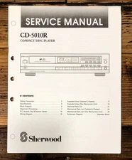 Sherwood CD-5010R CD Player Service Manual *Original*