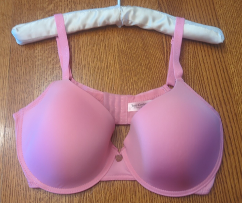 Womens Juicy Couture Pink Padded Underwire Bra Size 38D