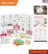 30 Unique Thinking Of You Cards Boxed Set - Large Cards with Assorted Envelopes