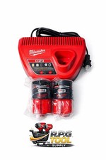 Milwaukee M12 12V Lithium-Ion Compact 2.0 Ah Battery Pack 2-Pack Star Charger