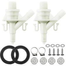2x Plastic Water Valve Kit For Dometic 300 310 320 Series RV Toilet Repair Flush
