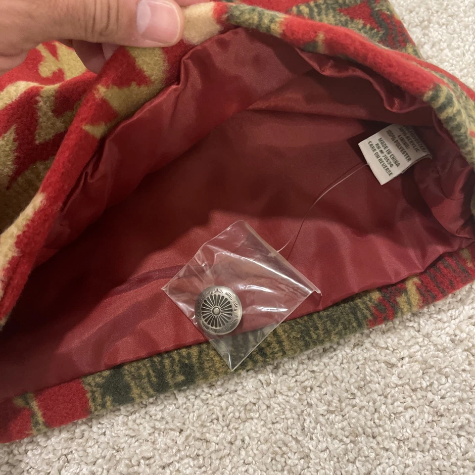 Chaleco Orvis Mujer Extra Grande Rojo Azteca Polar Suroeste Botón Suéter Foto 2 de 4