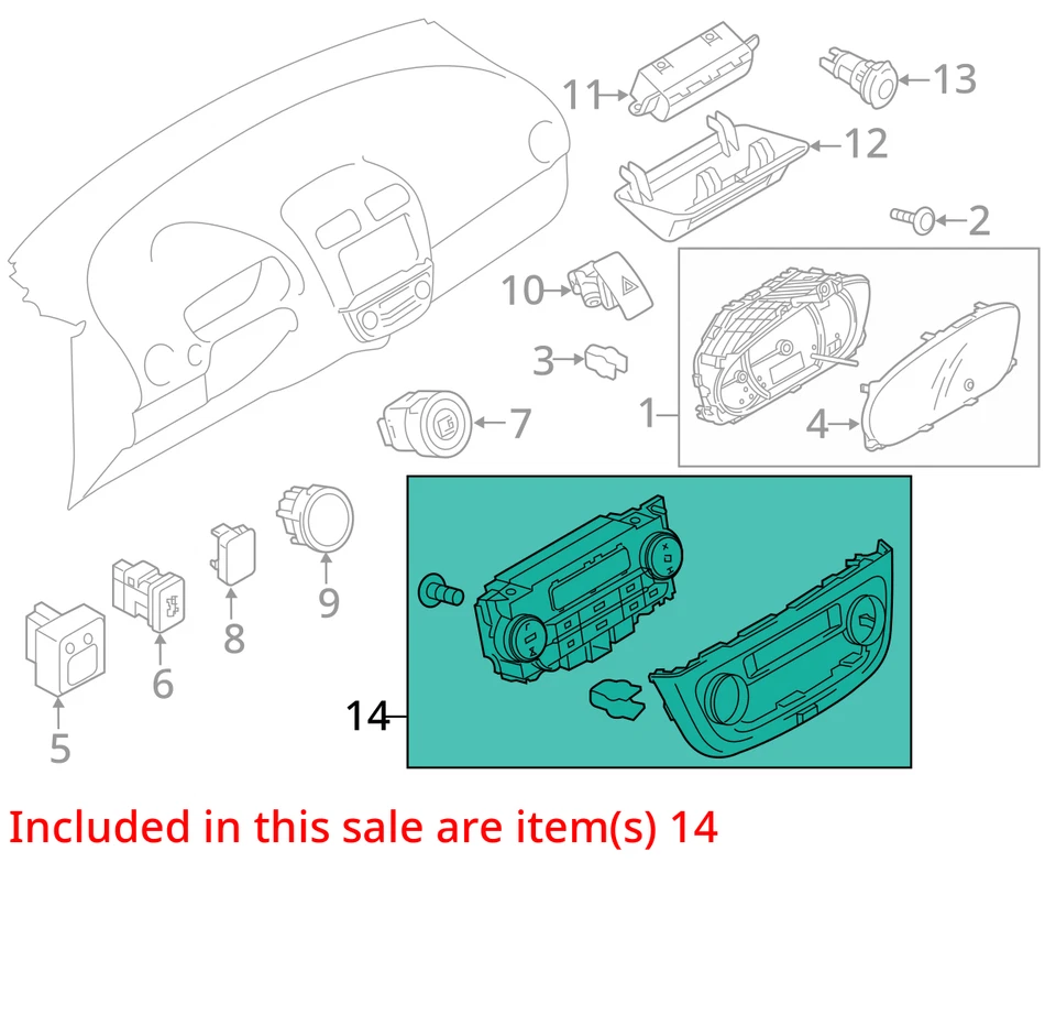 Mitsubishi Mirage 1997-2002 calefacción climatización 7820a883xa BVEH1 Foto 3 de 4