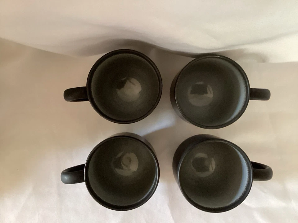 4 JARS “TOURRAN GRIS ECORCE” BLUE/GREY & BLACK MUGS ~ EXCELLENT CONDITION - Image 3 of 4