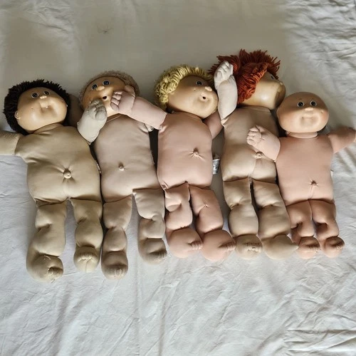 Cabbage Patch Kids LOT of 5 CPK Dolls Vintage 1978 1982 Naked Damage 80s Vintage
