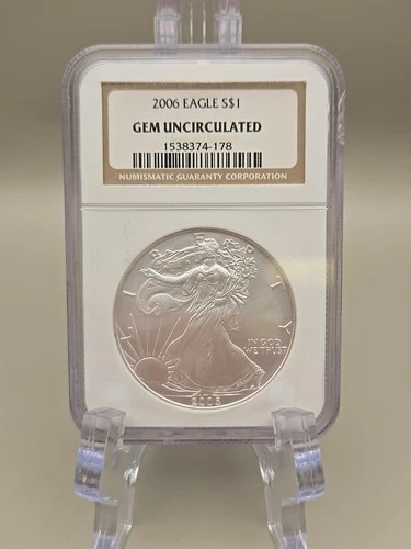 2006 American Silver Eagle $1 Dollar NGC Gem Uncirculated