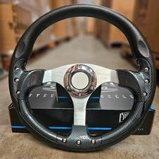 Volante universal de fibra de carbono de 14" con bocina para golf UTV JDM barco