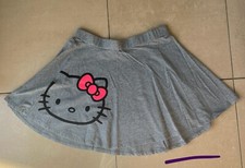 GREAT CONDITION- HELLO KITTY SANRIO SKIRT- GRAY- WOMAN'S LARGE ELASTIC