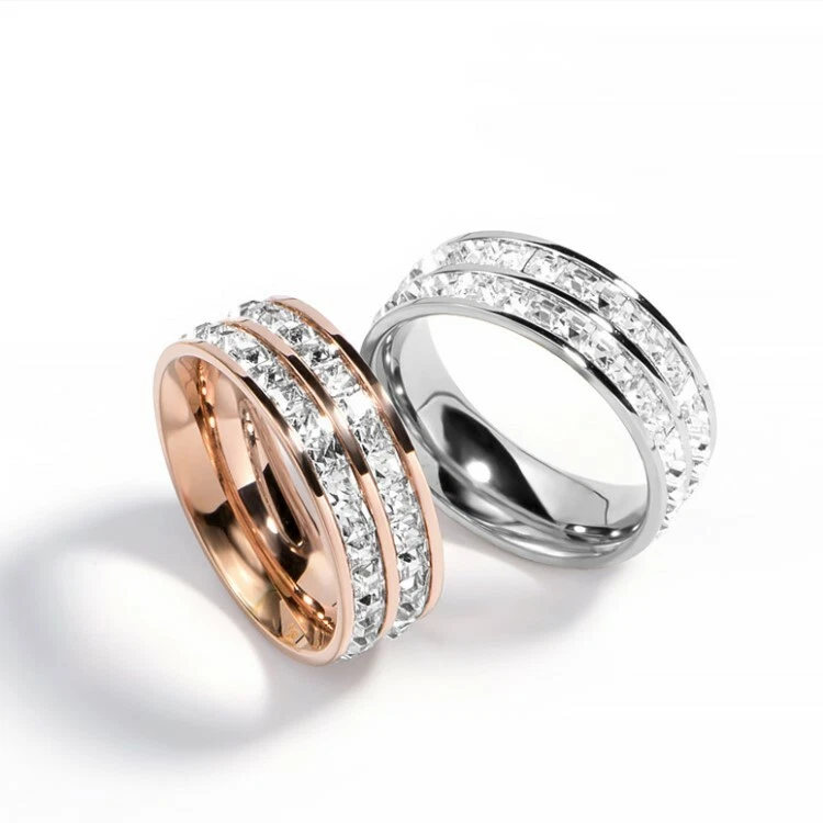 Stainless steel eternity ring sale
