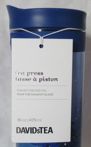 Davids Tea NIGHT FOREST TEA PRESS Travel Mug 16 oz Hot or Cold Loose Tea - Picture 4 of 6